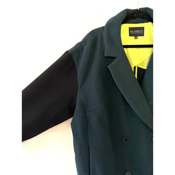 Eloquii Double Breasted two toned Trench coat Women's plus size 22/24 - Picture 2 of 8